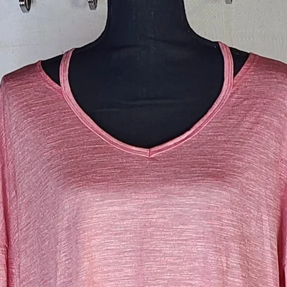 Terra and Sky Rose Dust Poly Rayon Cardi Lgth Fashion Tee Generous Fit Sz 0X 14W - Picture 2 of 16